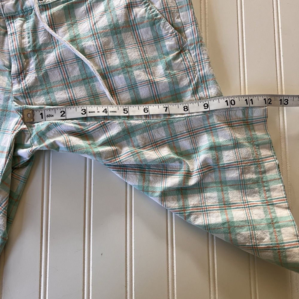 3/$25 Sale! Guess Jeans Women's Bermuda Shorts Size 29‎ White Teal Plaid - Picture 5 of 8